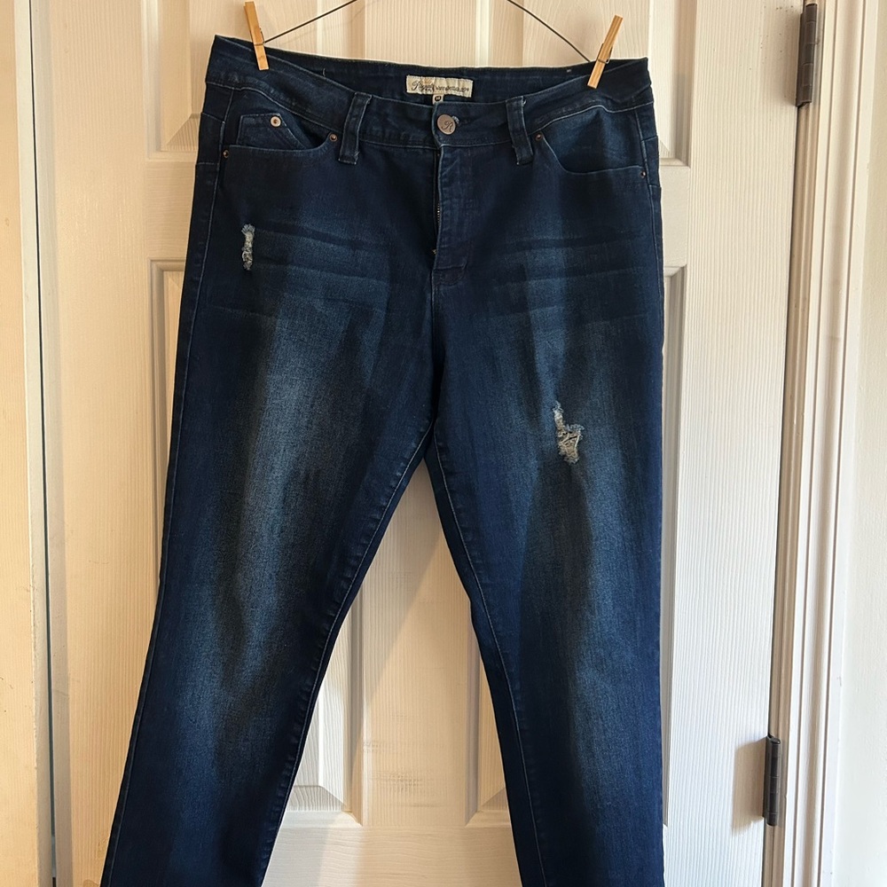 Royalty For Me Blue Straight Leg Jeans